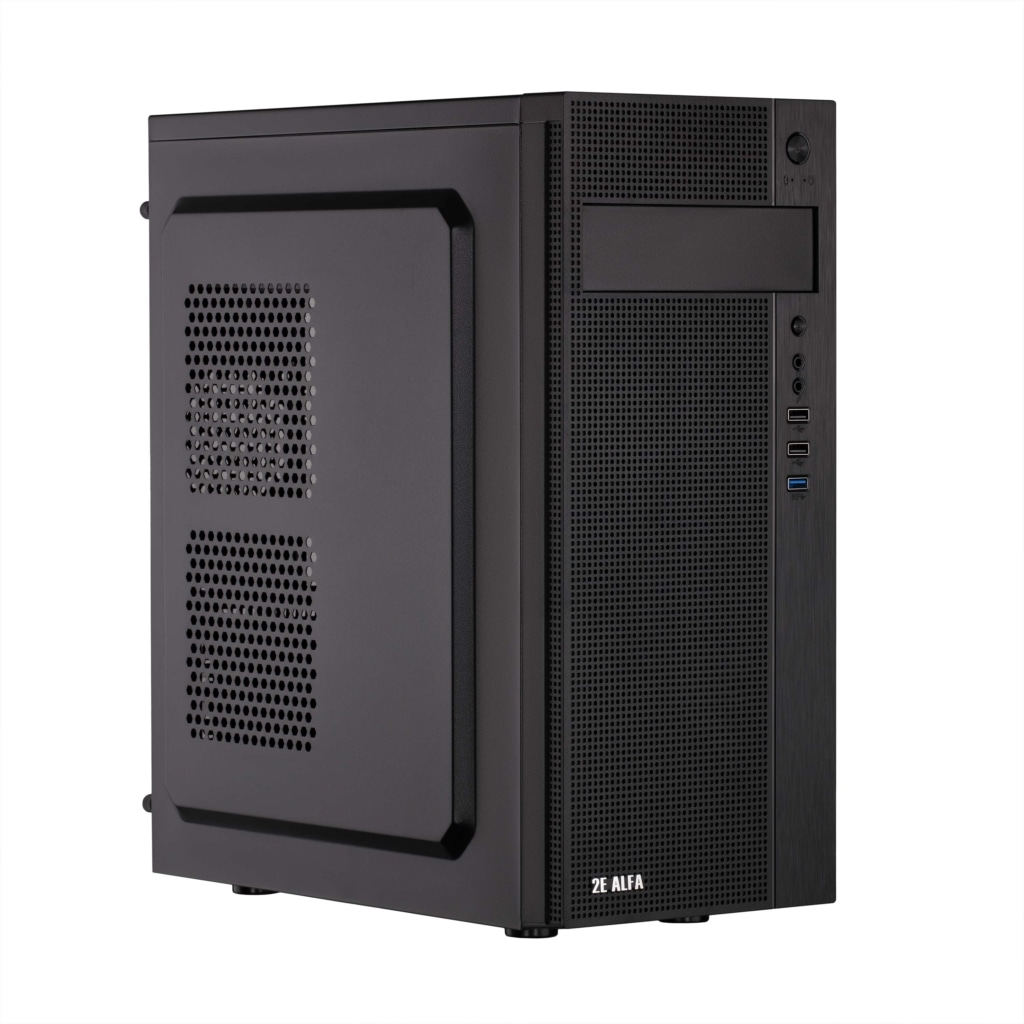 2E PC case Alfa E185-400 with PSU 2E ATX400W, 1xUSB3.0, 2xUSB2.0, VGA 310mm, ATX, black