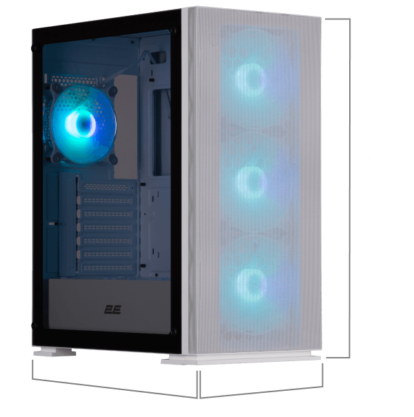 2E Gaming Computer case Virtus Neo G3301N, without PSU, 2xUSB 3.0, 1xUSB 2.0, 3x140mm ARGB, 1x120mm ARGB, controller with remote, TG Side Panel, ATX, Black