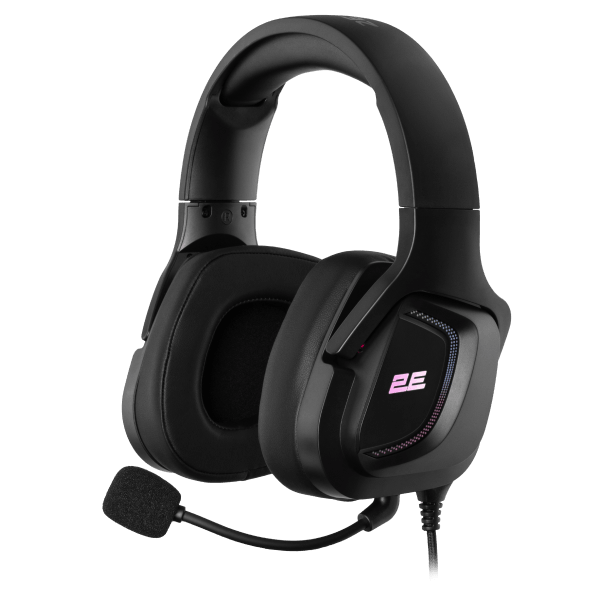 2E GAMING Headset HG340, mini-jack/dual 3.5mm, RGB, 2m, black