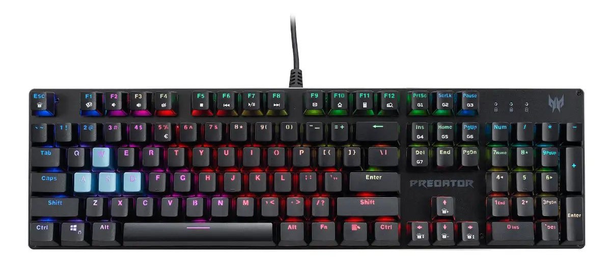 Acer keyboard Predator Aethon 303, PKW200, USB, Black, retail pack, US int.