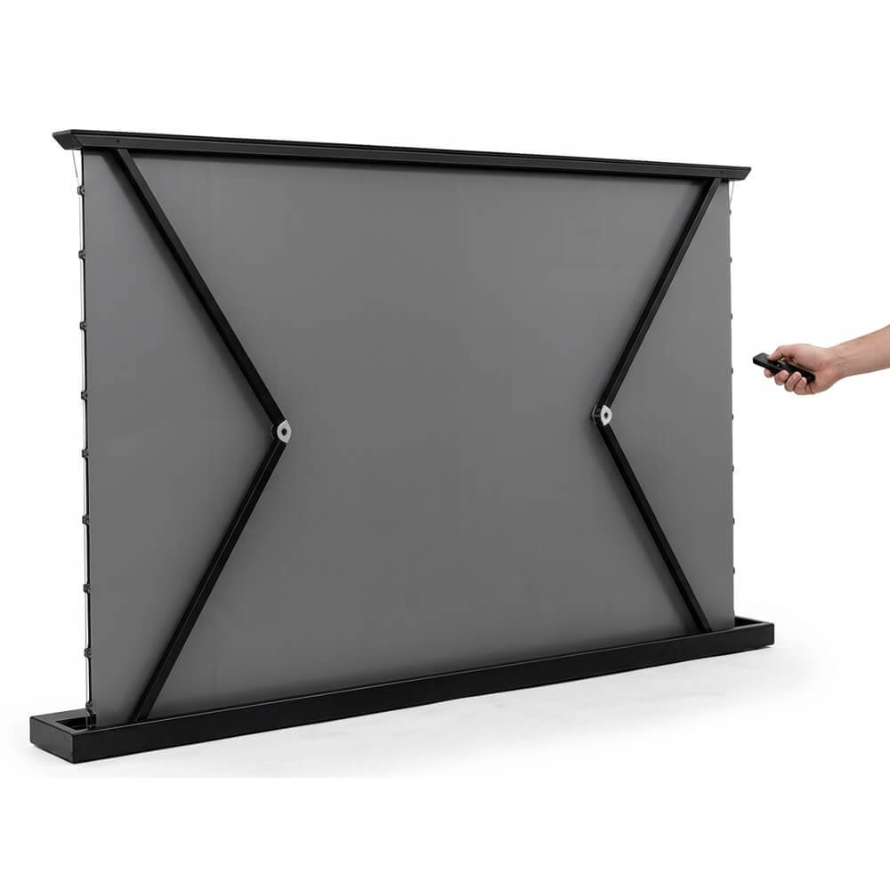 Allscreen CMF110HBC, MOTORIZED FLOOR RISING SCREEN, 243x137CM, 110", 16:9, ALR, WITH REMOTE CONTROL