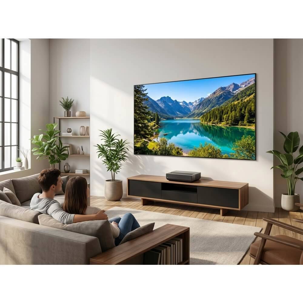 Allscreen CNF110HFS, ULTRA THIN BEZEL SCREEN, 243x137CM, 110", 16:9, ALR, High Brightness — 2
