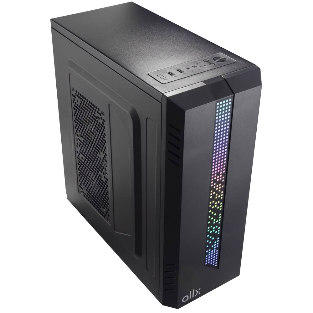 ALLX AX-B1740, Computer Case, Micro-ATX, ATX, USBx2, AUDIO, Black — 2