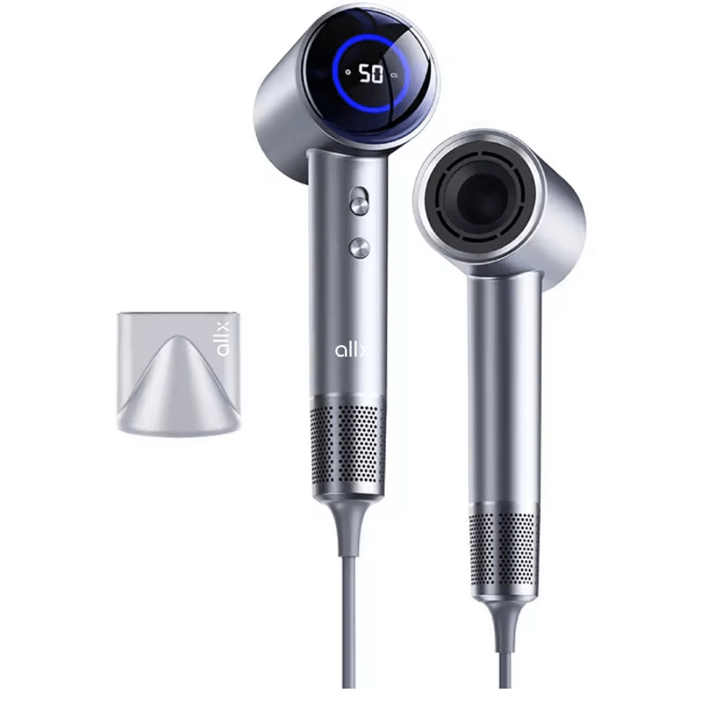 ALLX AXH-015G, 1600W, High Speed Hair Dryer, Negative Ionic, Turbo, Gray