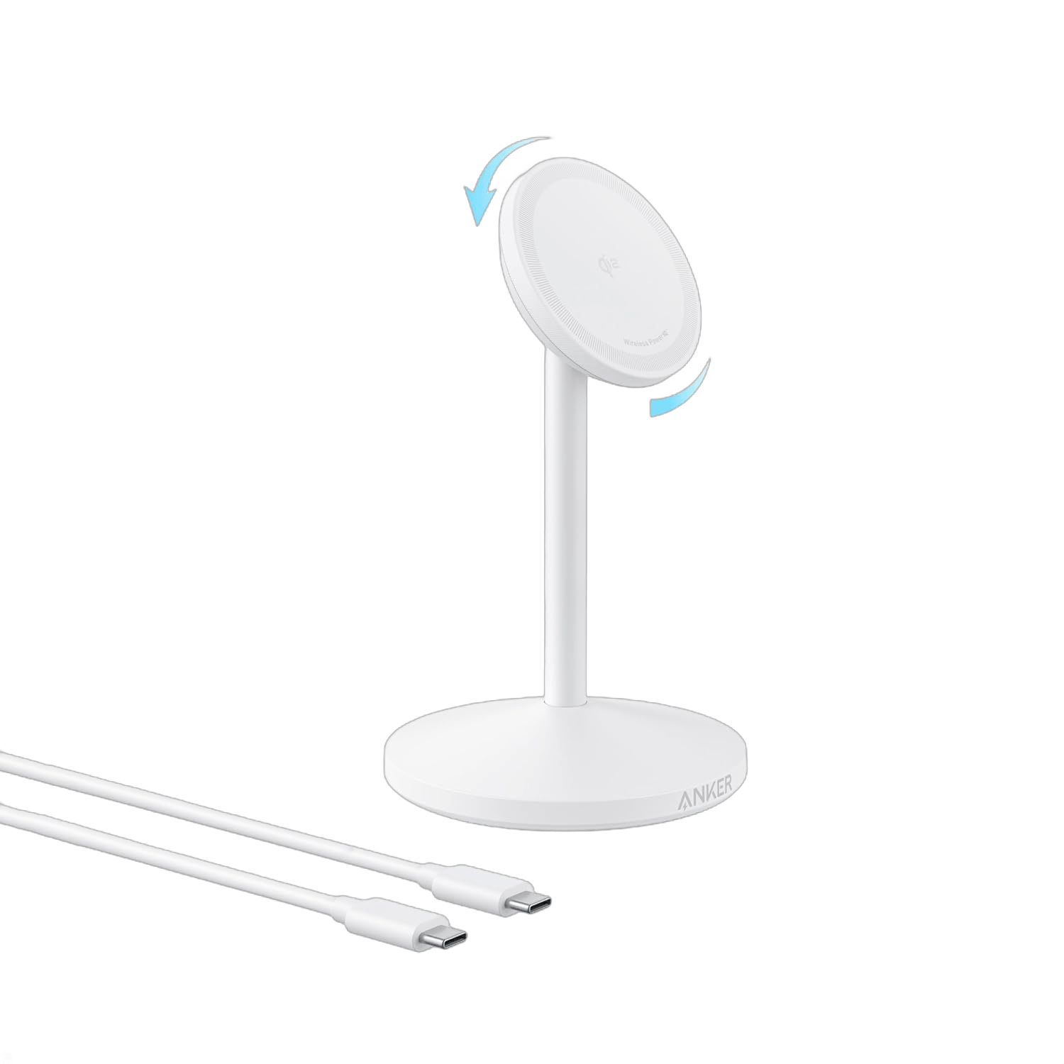 Anker MagGo Qi2 Wireless Charging Stand 15W White A25X1H21