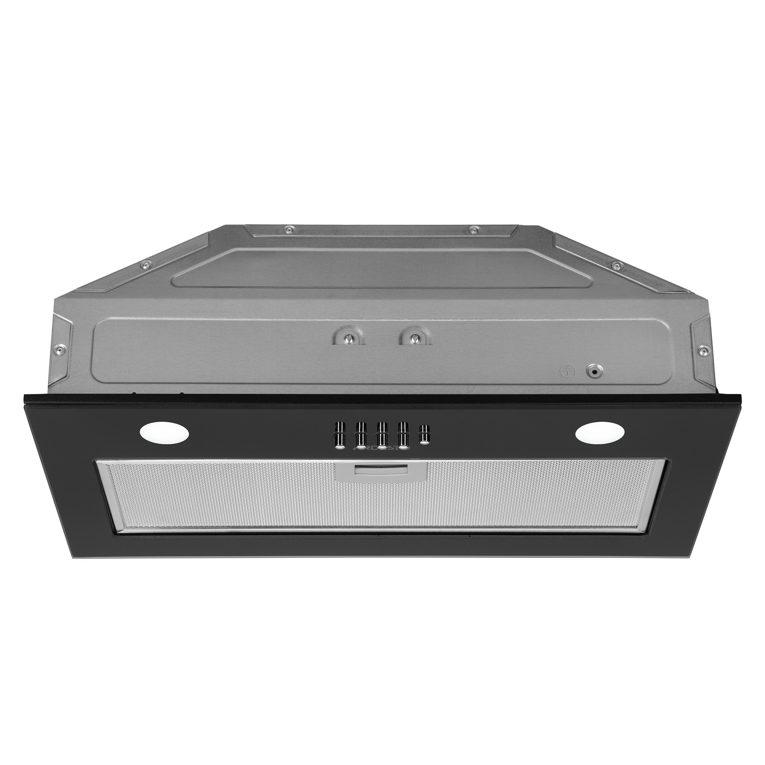Ardesto Hood integrated HFI-F900GBL, 52cm, 700m3h, glass, 2x1W LED, button, black - 2