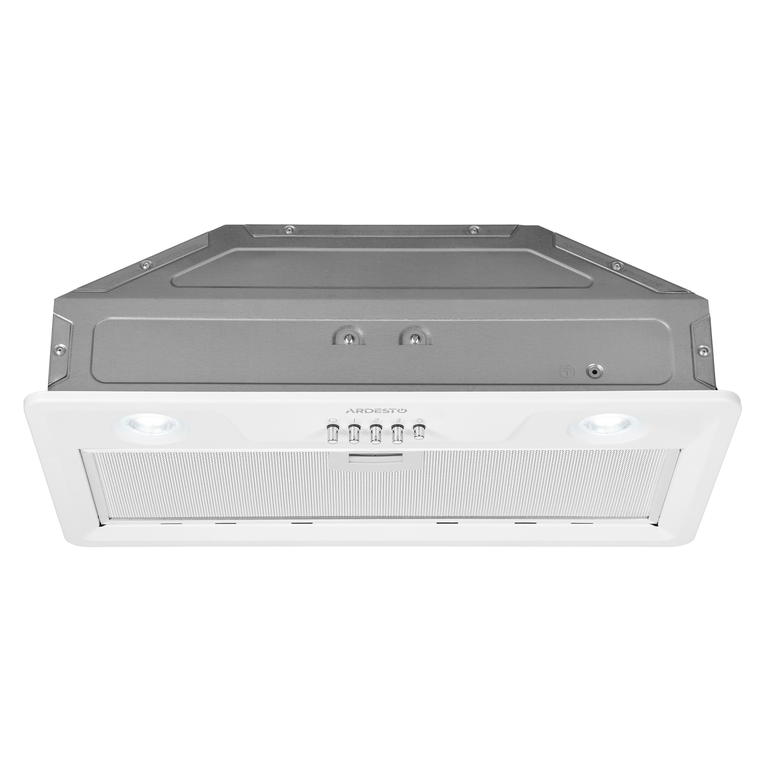 Ardesto Hood integrated HFI-F900MW, 52cm, 700m3h, metal, 2x1W LED, button, white - 2
