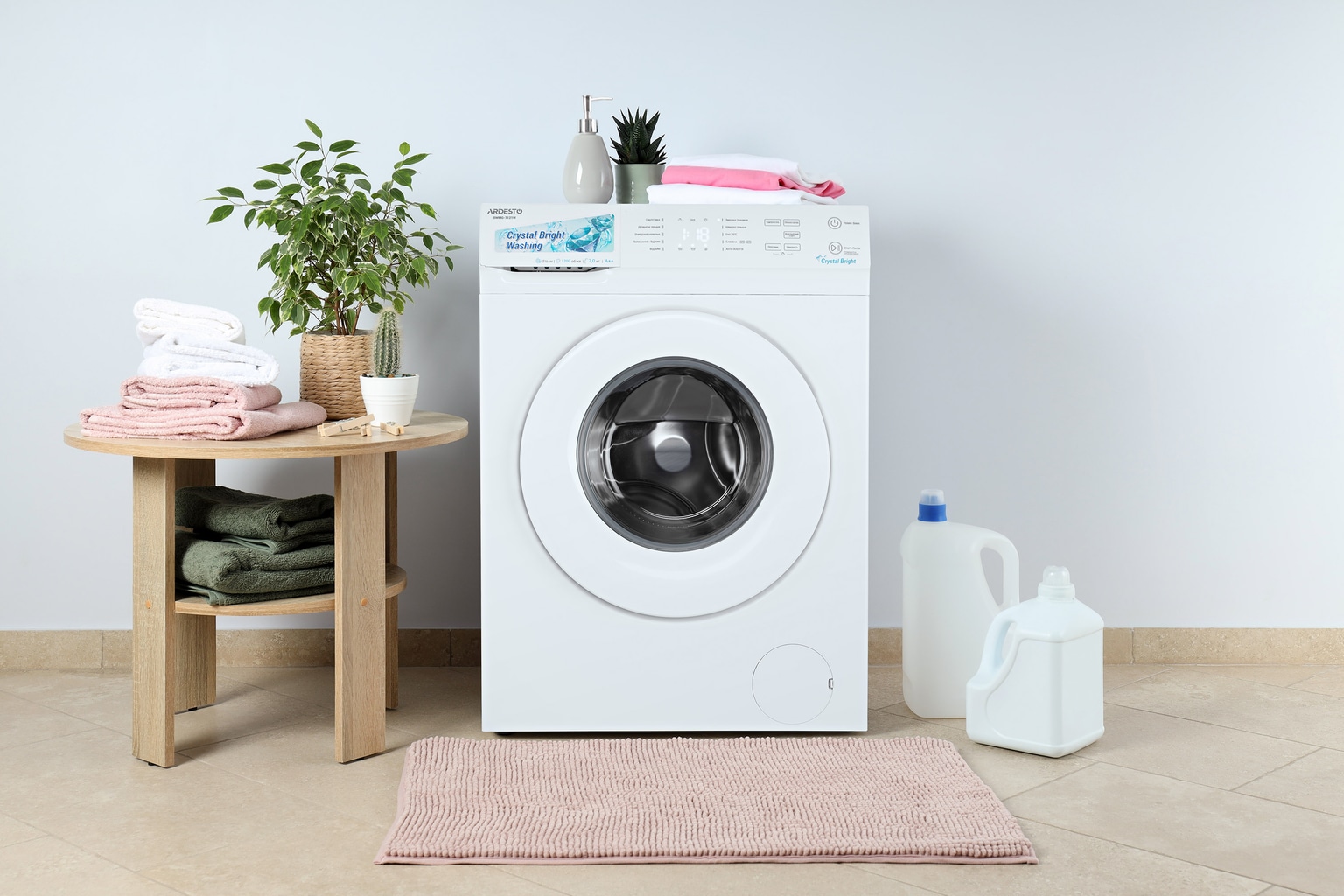 Ardesto Washing machine front load Crystal Bright, 7kg, 1200, A++, 42cm, display, steam, touch control, add.loading, white - 2