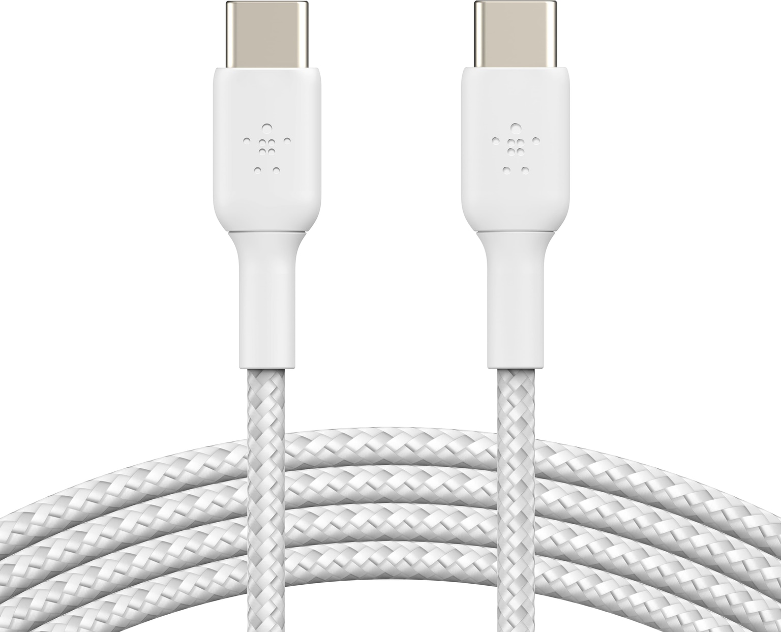 Belkin cable USB-C > USB-C charge/data, 2m, 60W, Type-C, BRAIDED, white