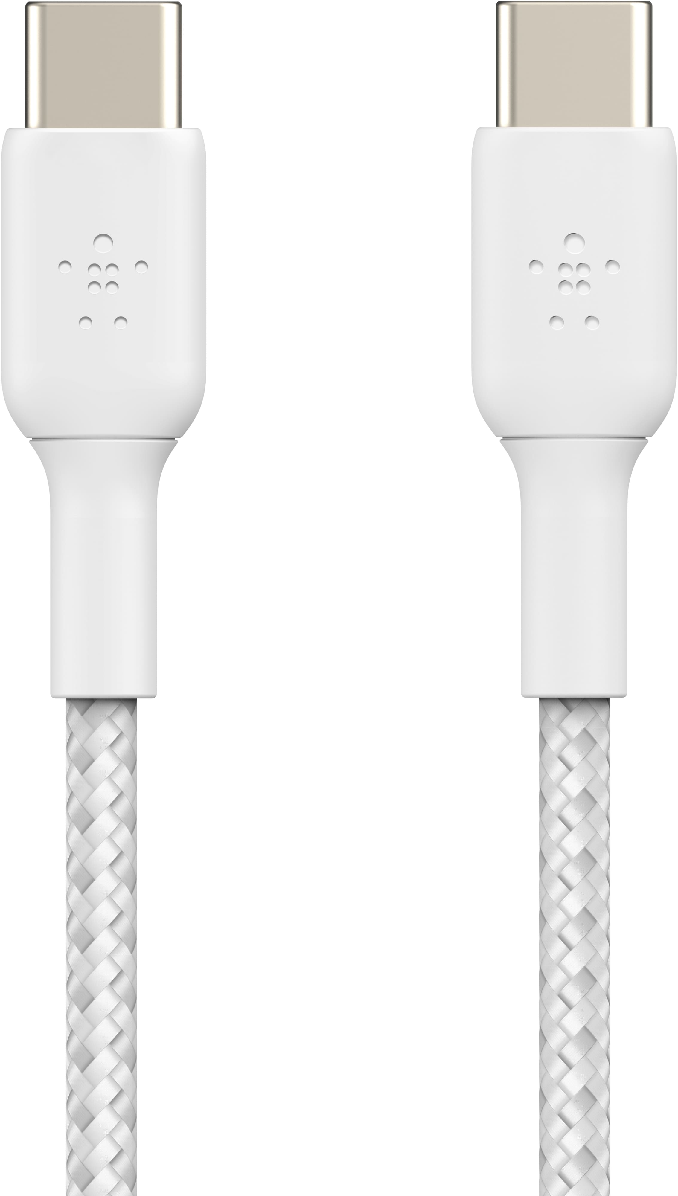 Belkin cable USB-C > USB-C charge/data, 2m, 60W, Type-C, BRAIDED, white - 2