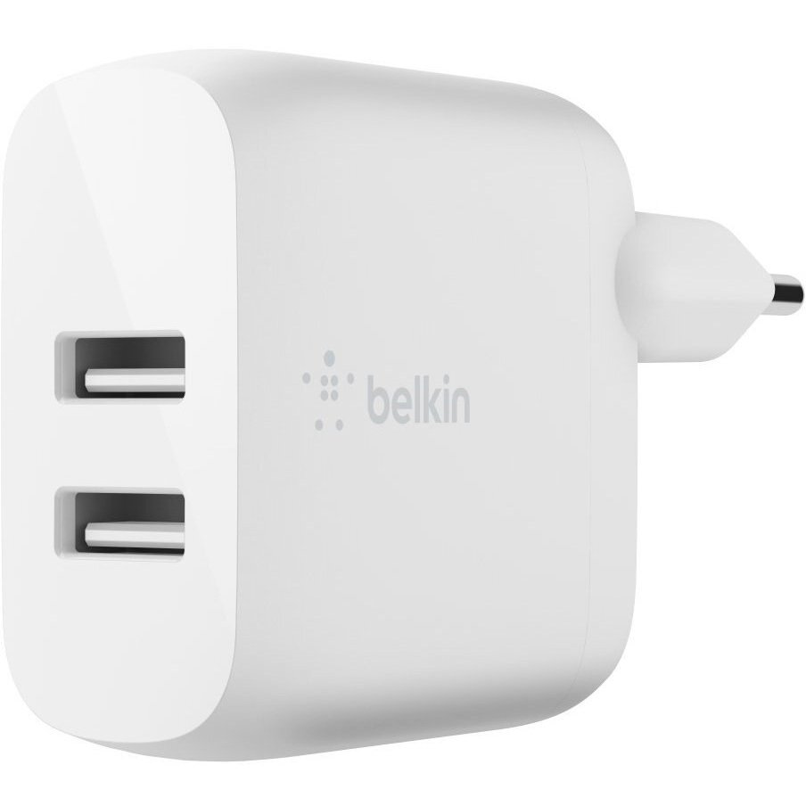 Belkin Wall Charger 24W USB-A, 1M PVC A-LTG, white