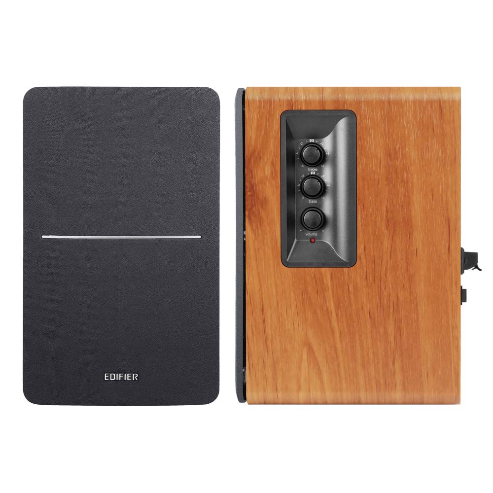 EDIFIER R1280Ts Active 2.0 Bookshelf Speaker Set, 42W RMS, Brown — 2