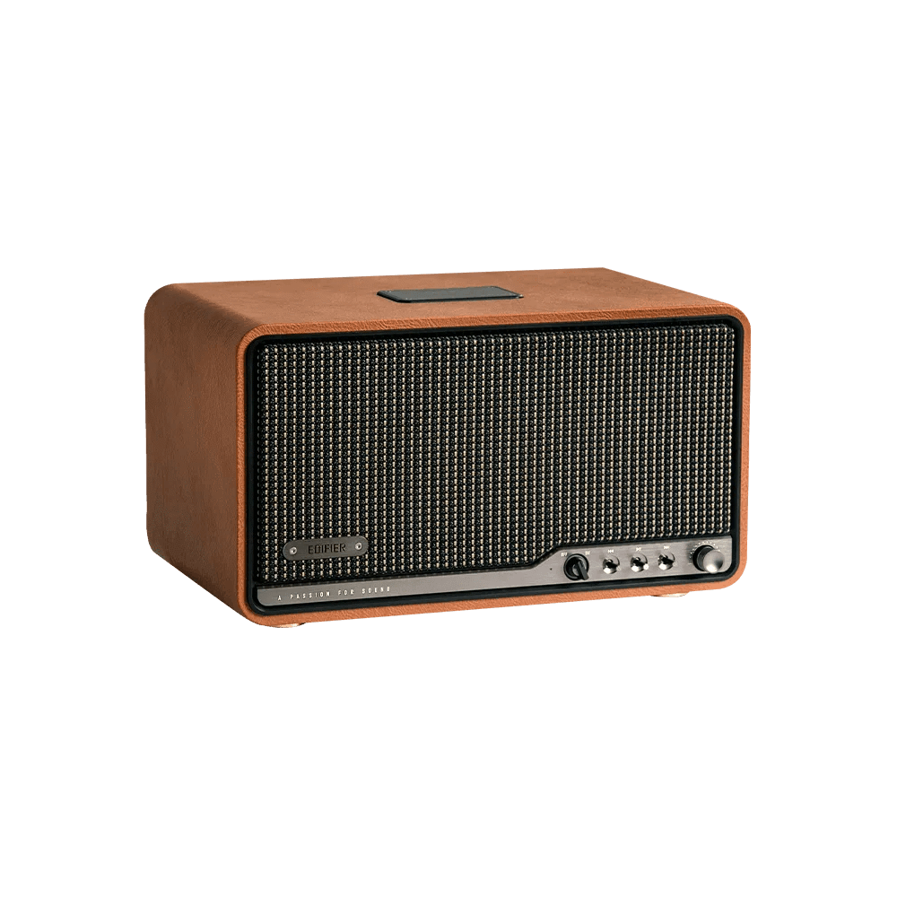 EDIFIER S300 80W, Bluetooth, WiFi (Apple AirPlay), Type-C, AUX, Hi-Fi Tabletop Speaker, Hi-Res Audio LDAC Brown — 2