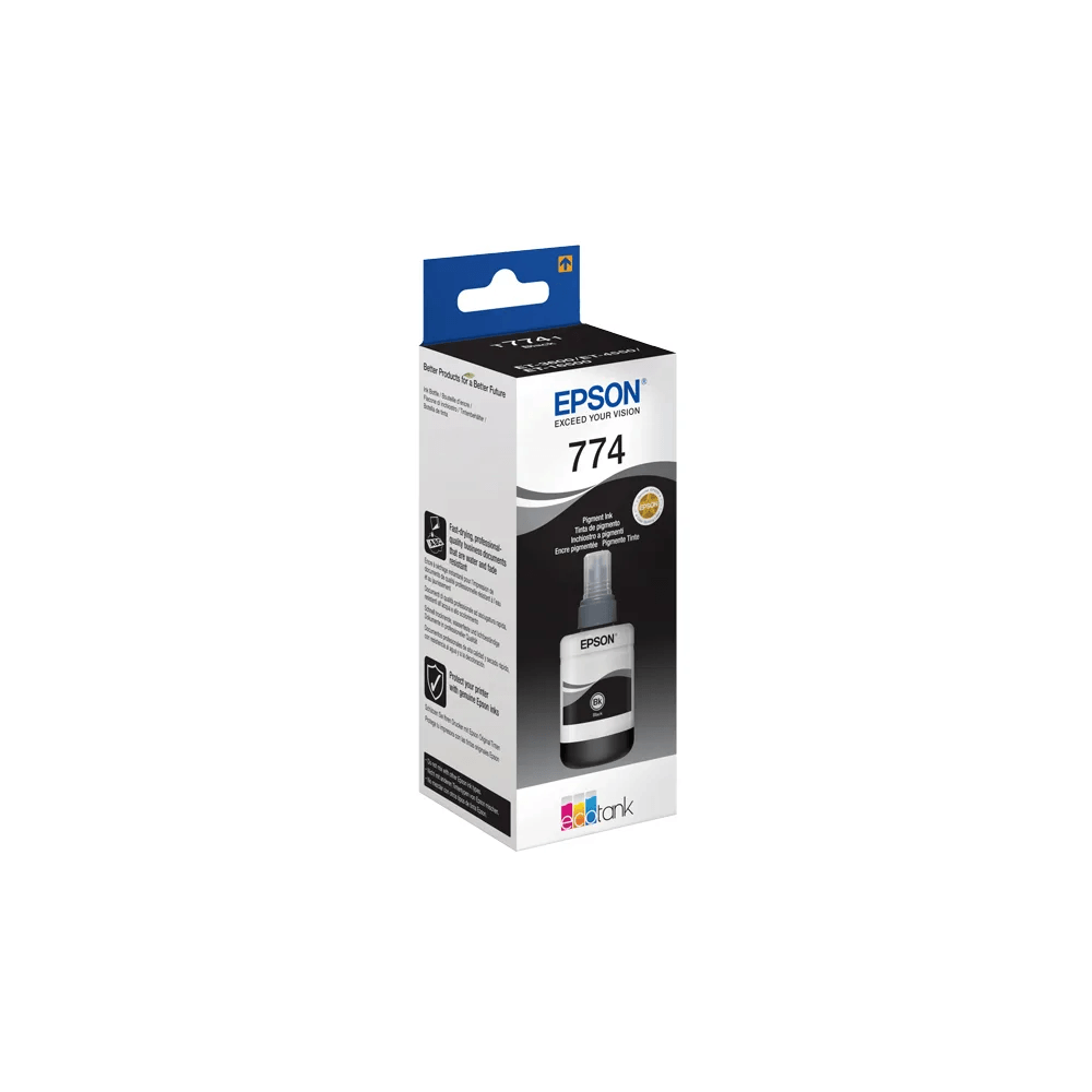 EPSON T774 Black Pigment 140ml Ink ORIGINAL I/C (b) M100/200 — 2