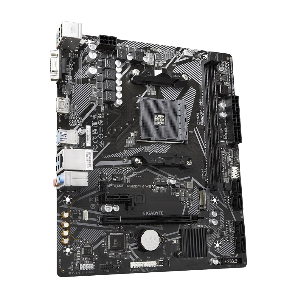 Gigabyte Motherbard A520M K V2 sAM4 A520 2xDDR4 M.2 HDMI mATX - 2