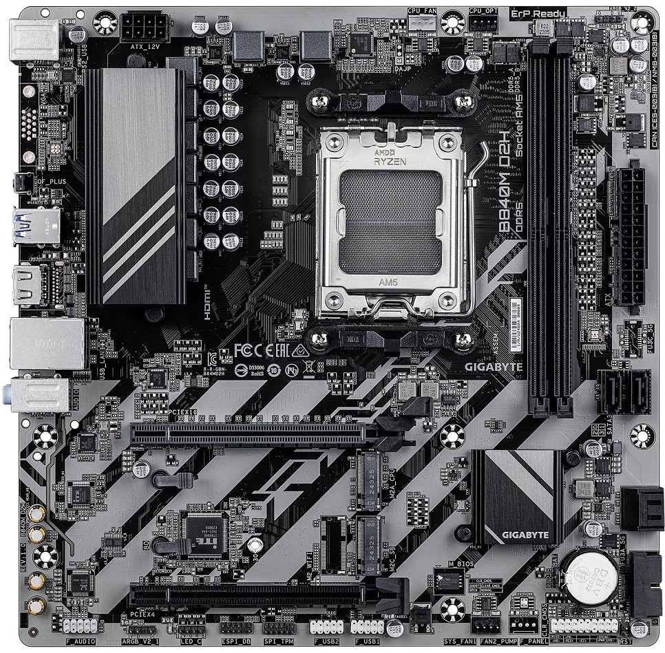 Gigabyte B840M D2H sAM5 B840 2xDDR5 M.2 HDMI mATX