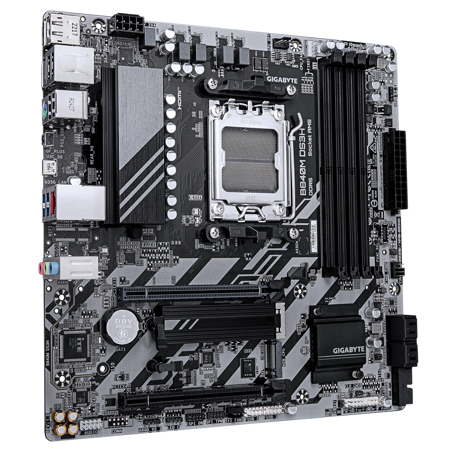 Gigabyte Motherboard B840M DS3H sAM5 B840 4xDDR5 M.2 HDMI DP mATX - 2
