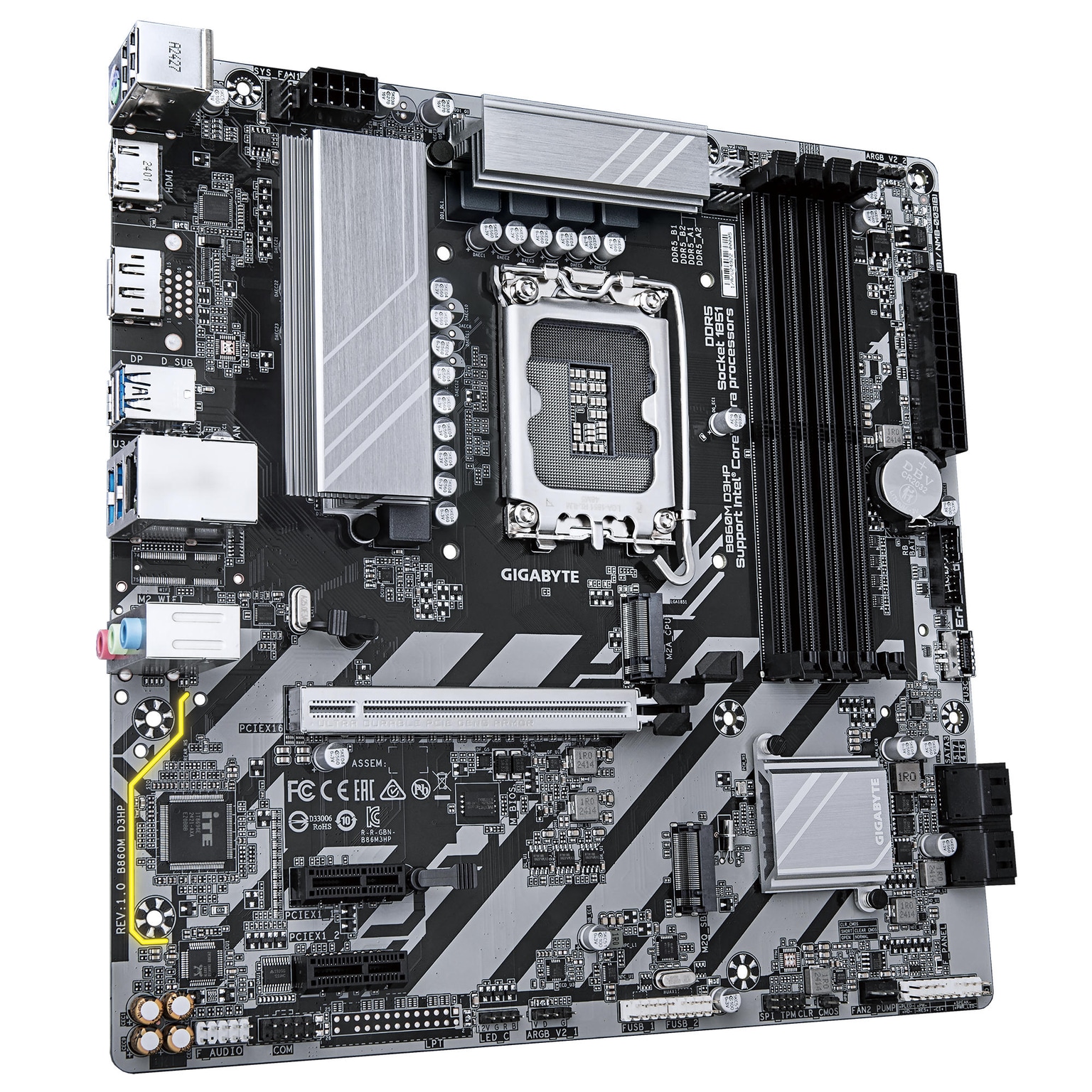 Gigabyte Motherboard B860M D3HP s1851 B860 4xDDR5 M.2 HDMI DP mATX - 2