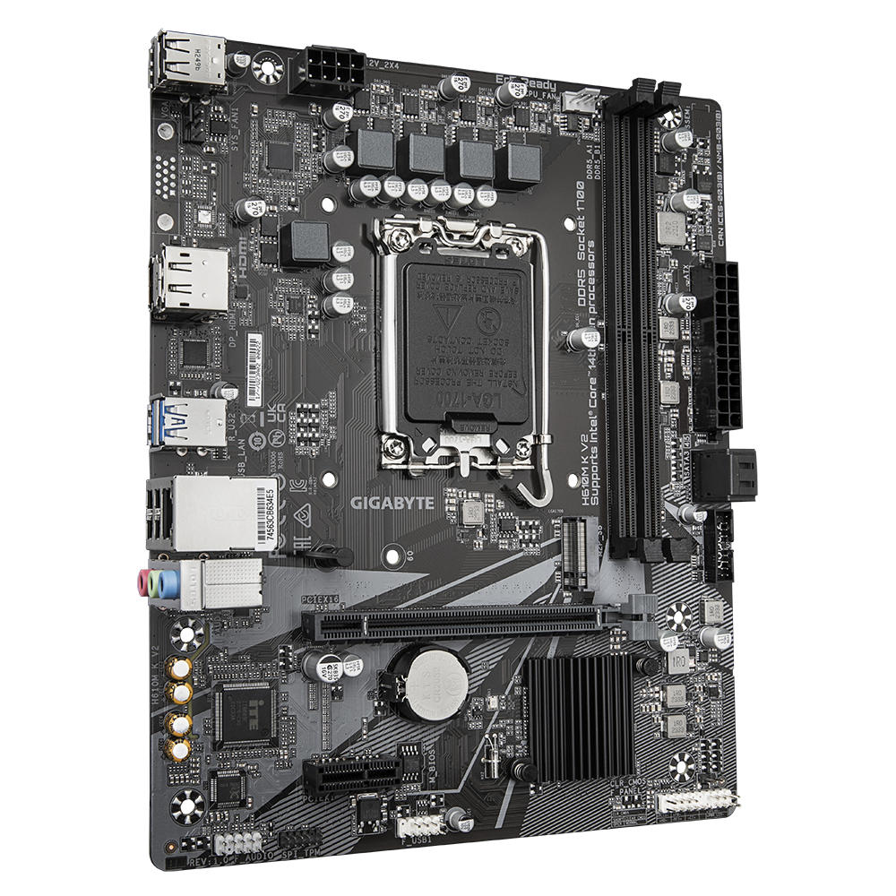 Gigabyte Motherboard H610M K V2 s1700 H610 2xDDR5 HDMI DP mATX - 2