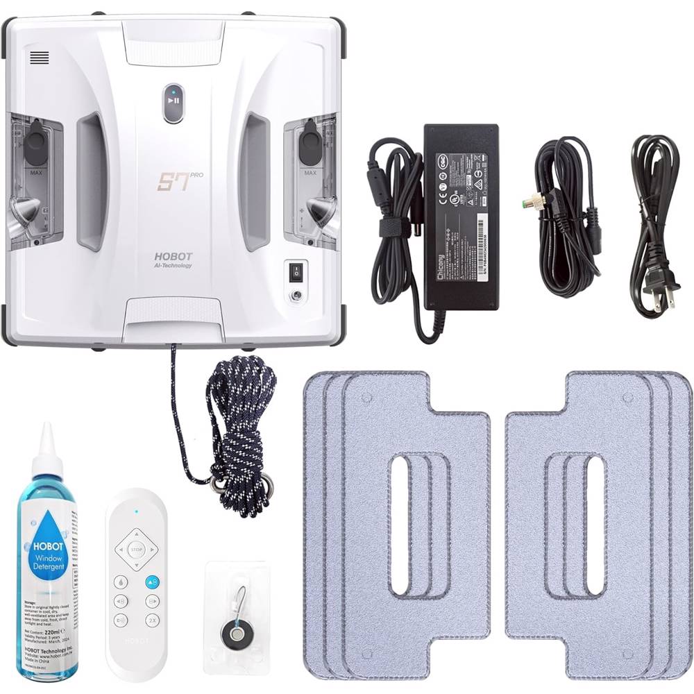 HOBOT S7 Pro, 100W, 4800Pa, Dual Mop Polish Window Cleaning Robot, White — 2