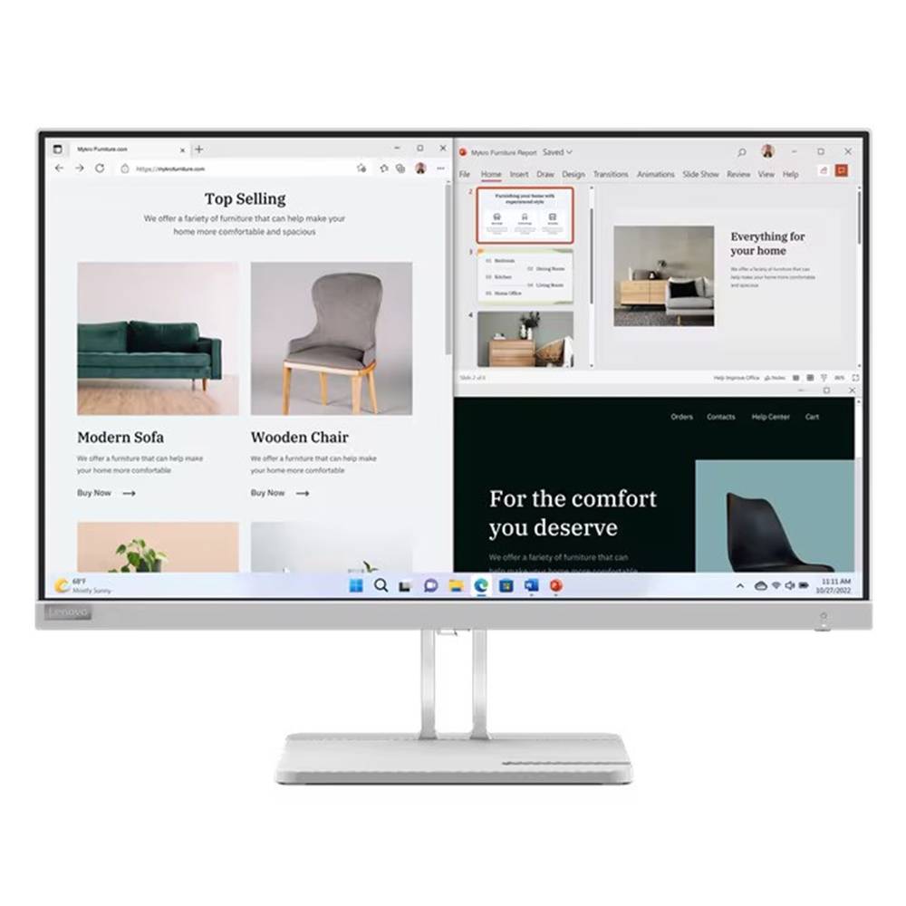 Lenovo 67ACKAC4EU 67ACKAC4EU L27e-40 27" 16:9 VA/1920x1080/100Hz/AMD FreeSync/4ms/3000:1/3M:1/300nit/VGA/2xHDMI 1.4/Y-out