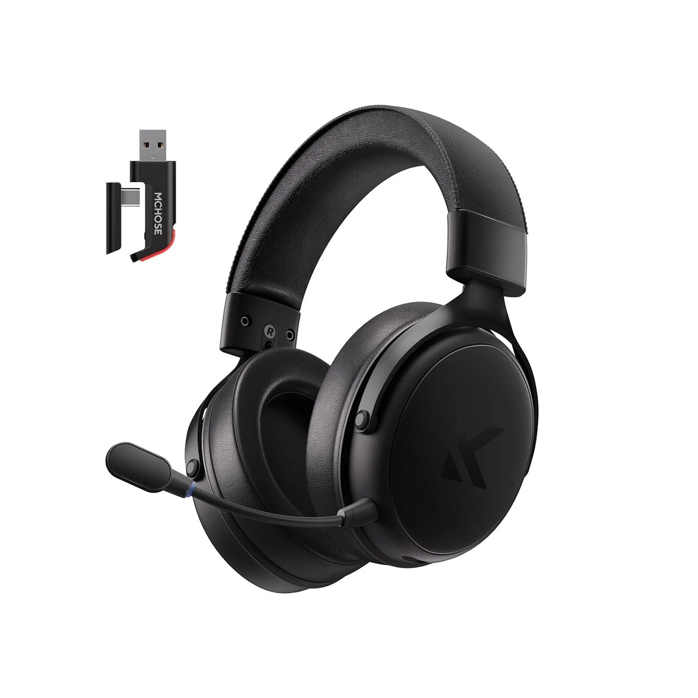 Headset MCHOSE V9 Pro, USB-A/WL/BT, Steel Black
