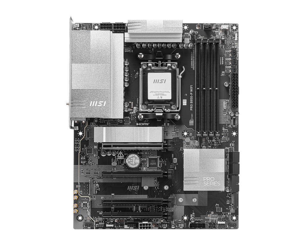 MSI Motherboard PRO B850-P WIFI sAM5 B850 4xDDR5 M.2 HDMI Wi-Fi BT ATX