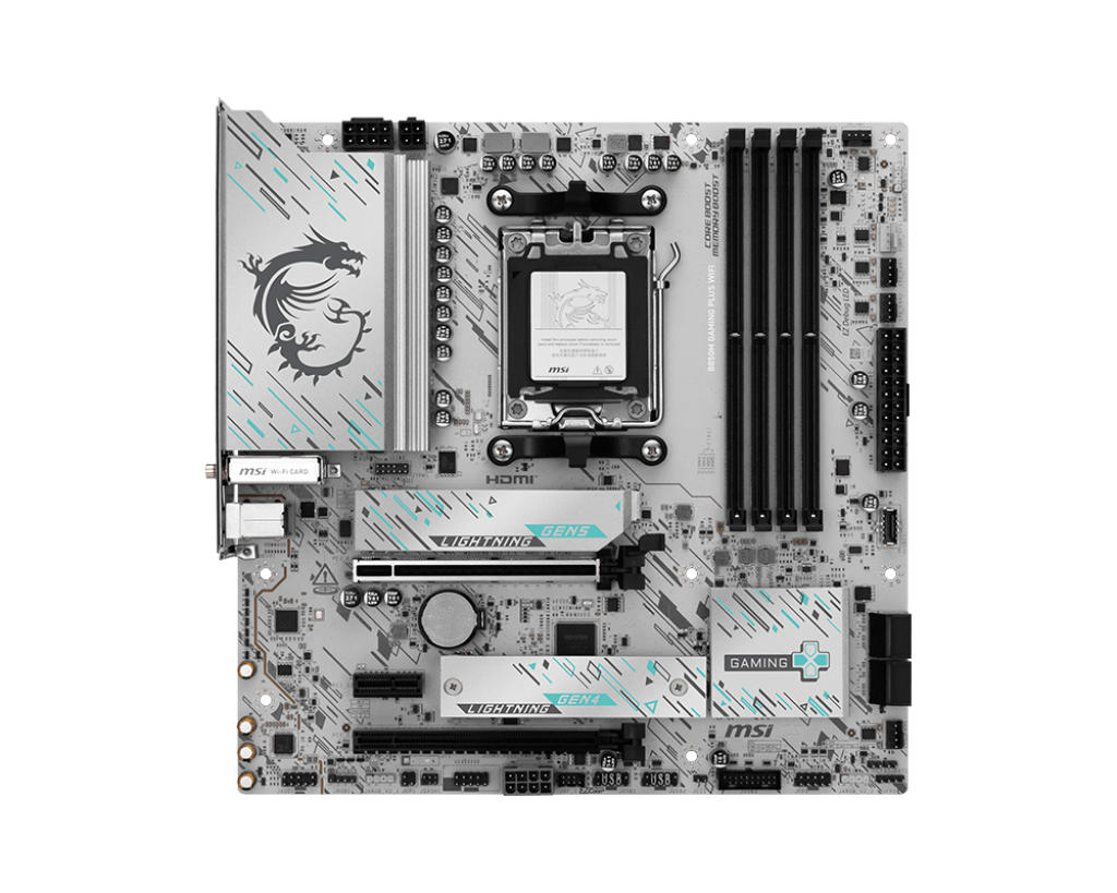 MSI Motherboard B850M GAMING PLUS WIFI sAM5 B850 4xDDR5 M.2 HDMI DP WiFi BT mATX