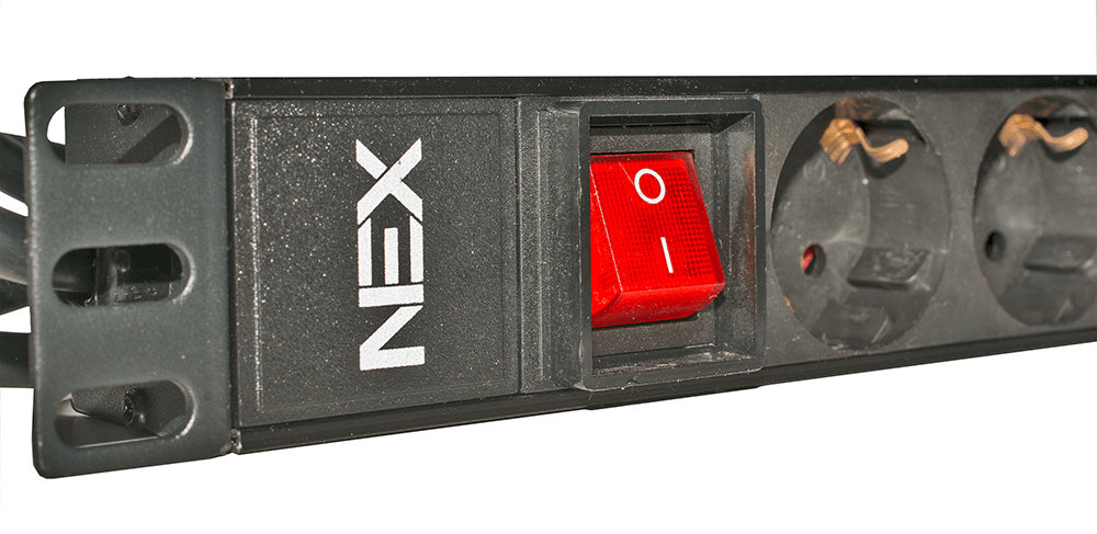 NEX PDU-8 PDU - 8 Socket Schuko Power Stripe 19" 1U - 2