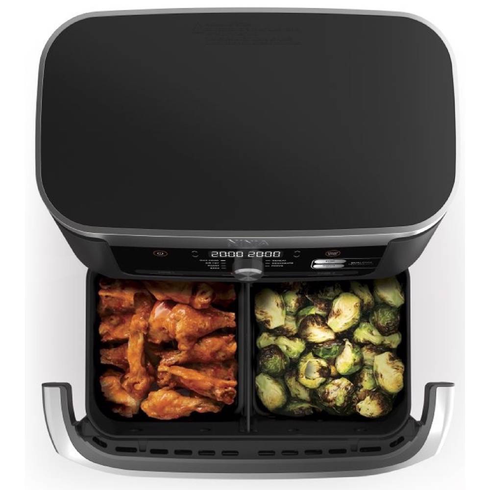 Ninja AF500EU, 2470W, 10.4L, Air Fryer, Black/Silver — 2
