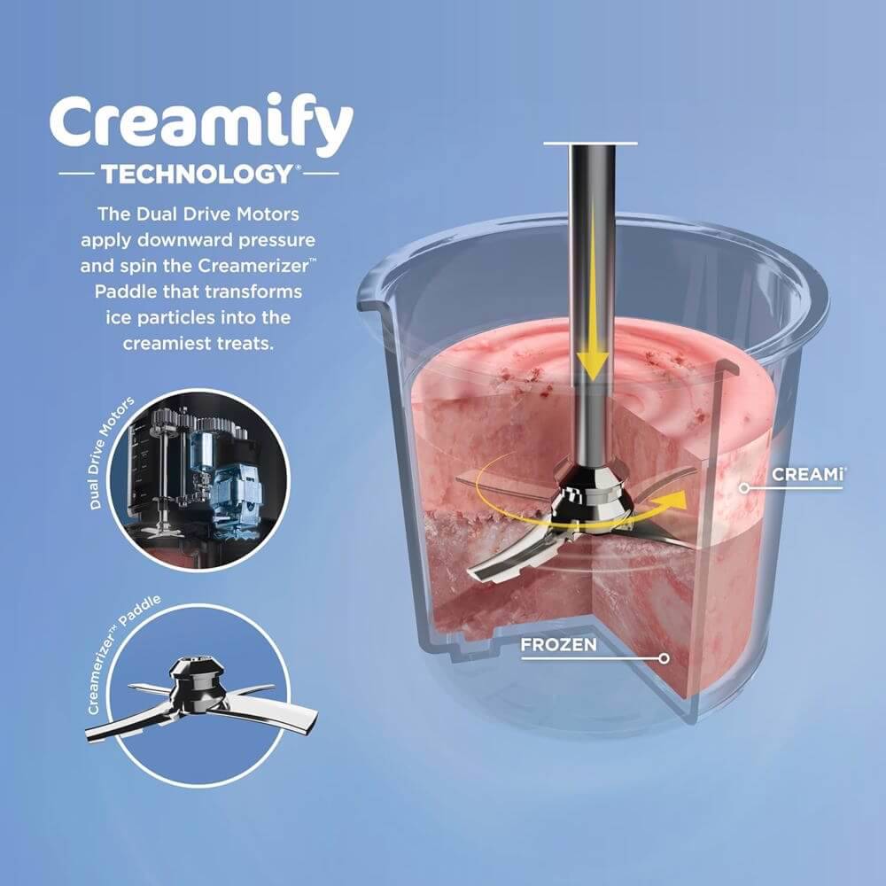 Ninja NC302EU CREAMi, 800W, Ice Cream Maker, Black/Silver — 2