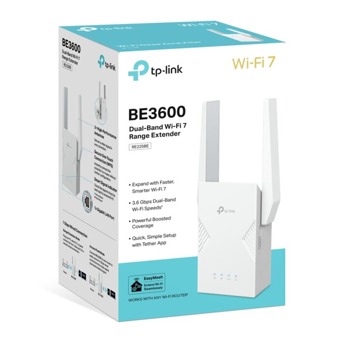 TP-Link RE225BE BE3600 Wi-Fi 7 Range Extender