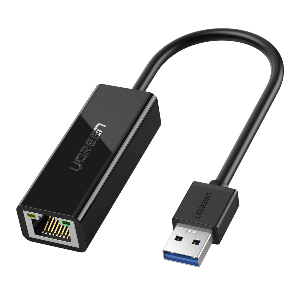 UGREEN CR111 USB 3.0 to RJ45 Gigabit Ethernet Adapter, Black