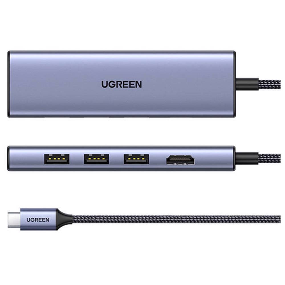 UGREEN CM511, Type-C, USB, HDMI, TF/SD, Hub, Grey — 2