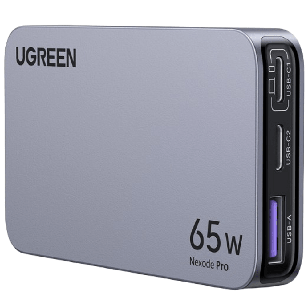 UGREEN X753 Nexode Pro, 65W, USB, Type-C, Ultra Slim Travel Adapter, Grey