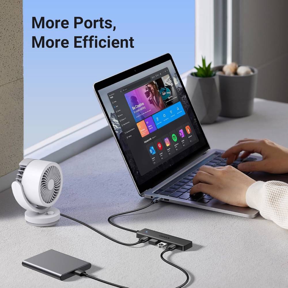 UGREEN CM219, USB 3.0 Hub, Black — 2