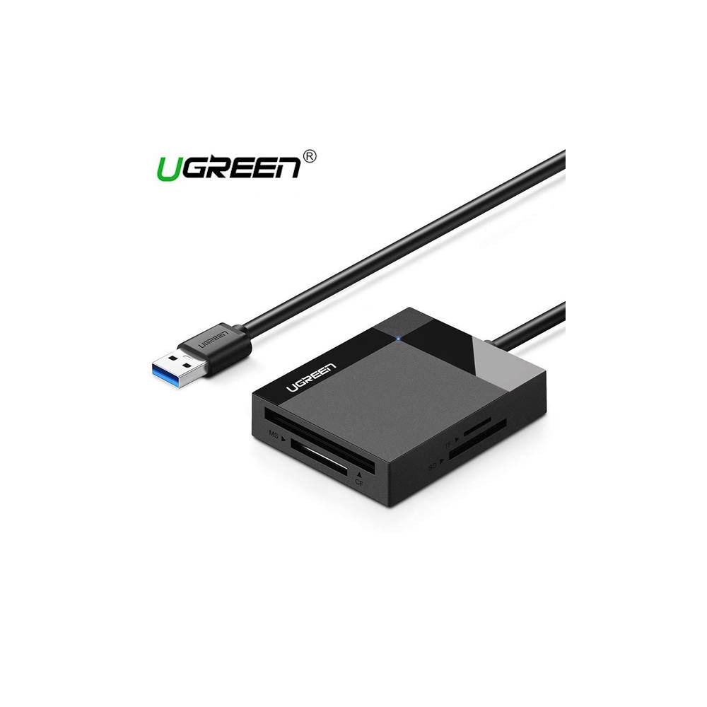 UGREEN CR125, USB 3.0 All In One Card Reader, 0.5m, Black
