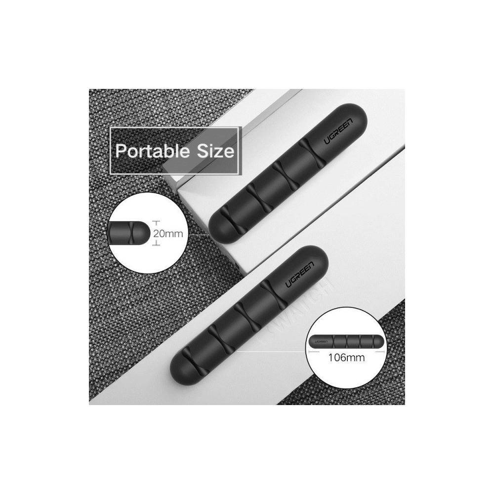 UGREEN LP114, Cable Organizer, 2Pcs, Black — 2