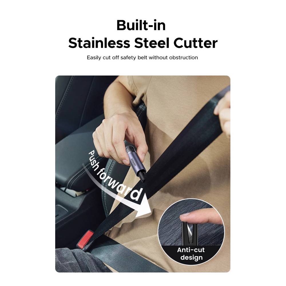 UGREEN LP821, Car Safety Hammer, Grey/Black — 2