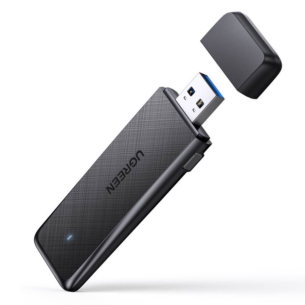 UGREEN CM492 AC1300 Wireless Network Adapter, USB 3.0, 1300Mbps, Black