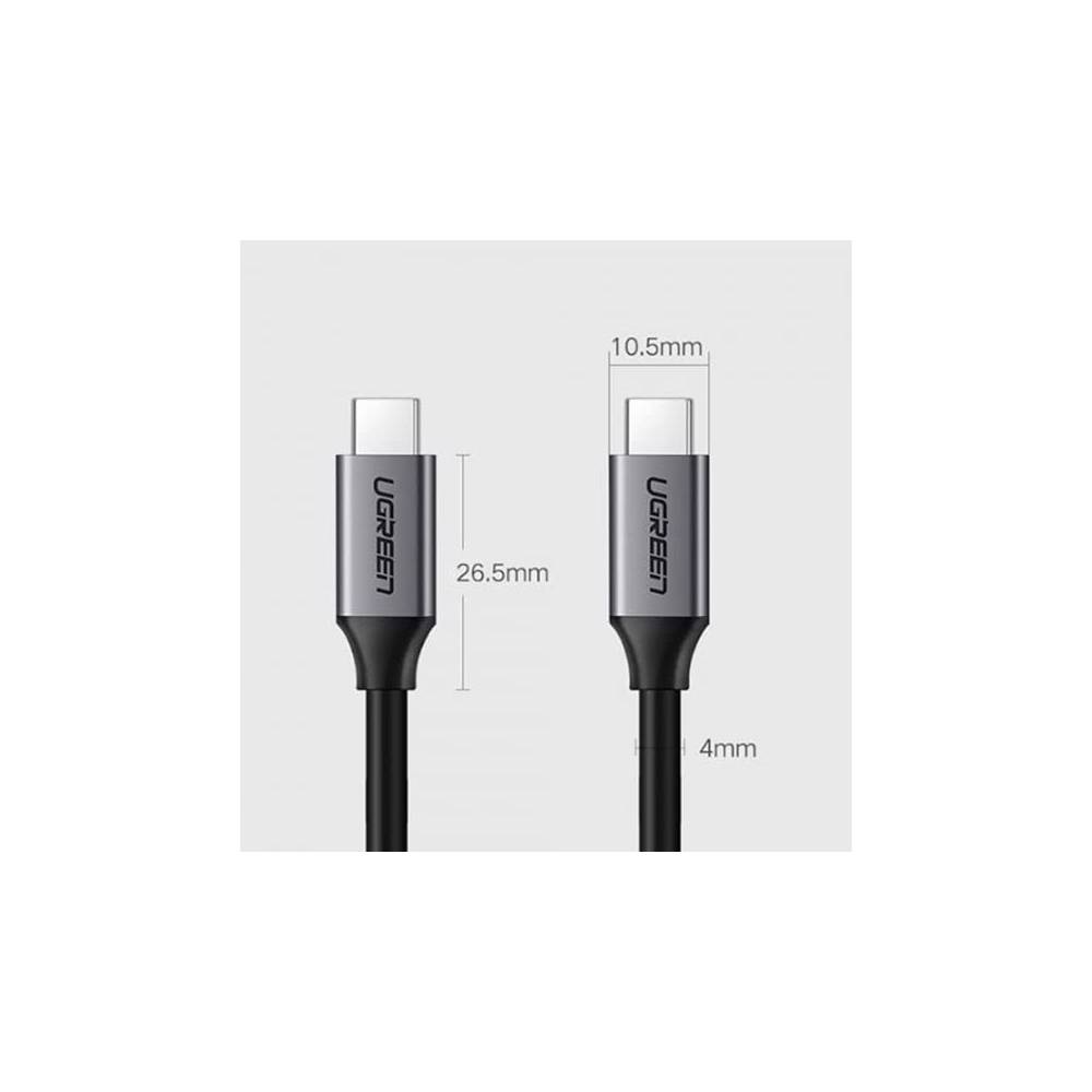 UGREEN US161, USB 3.1 Type-c To Type-c Cable, Video Data Cable, 1.5m, Black — 2