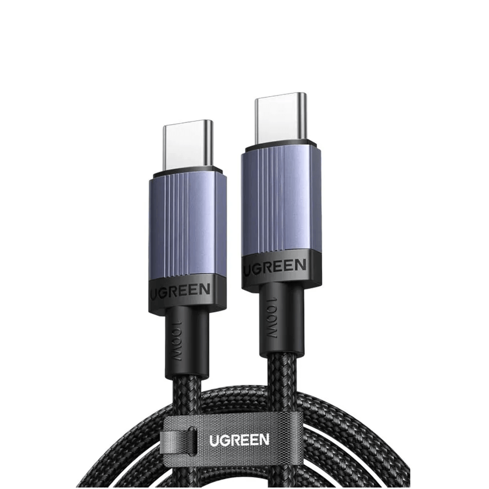 UGREEN L528, 100W, Type-C to Type-C Cable, 1m, Grey/Black