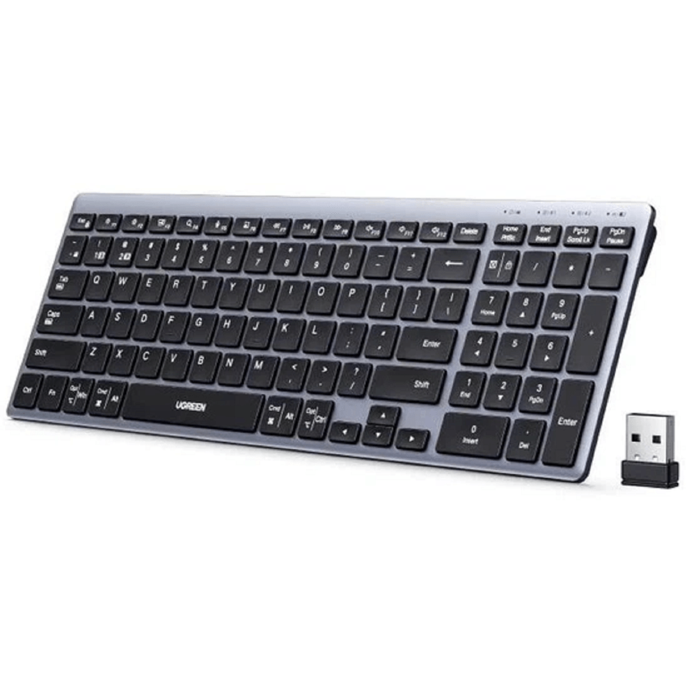 UGREEN K552, Wireless, Bluetooth, USB, Keyboard, Grey