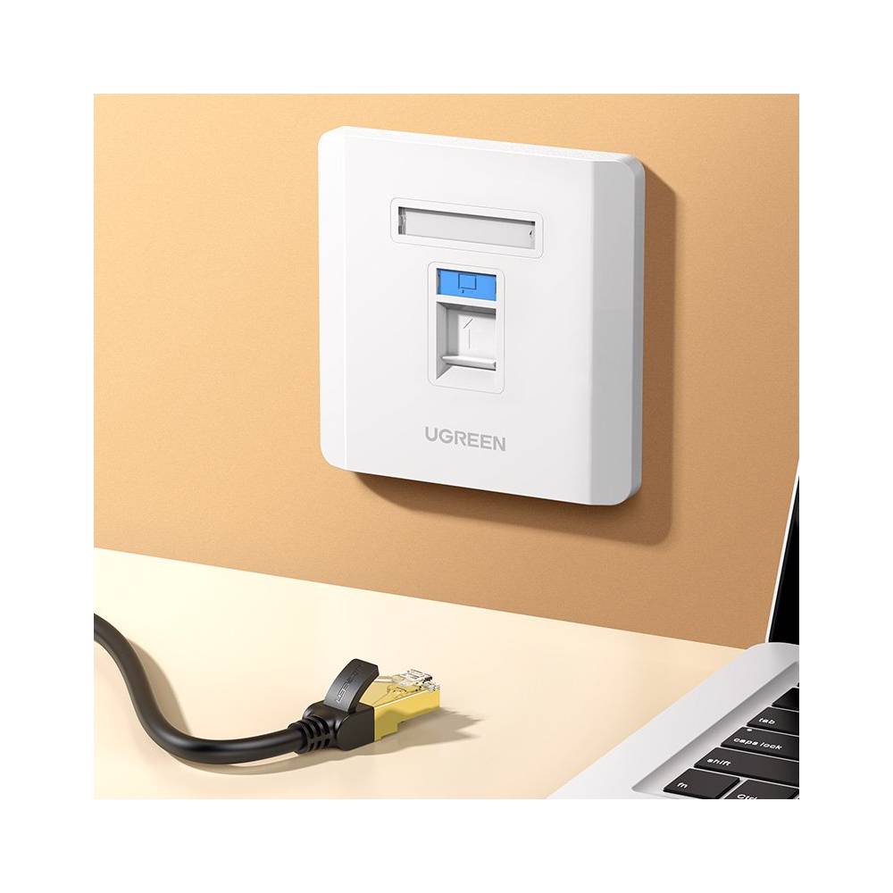 UGREEN NW144 Wall Socket internet RJ45 Wall Plate Single Port საფარი — 2