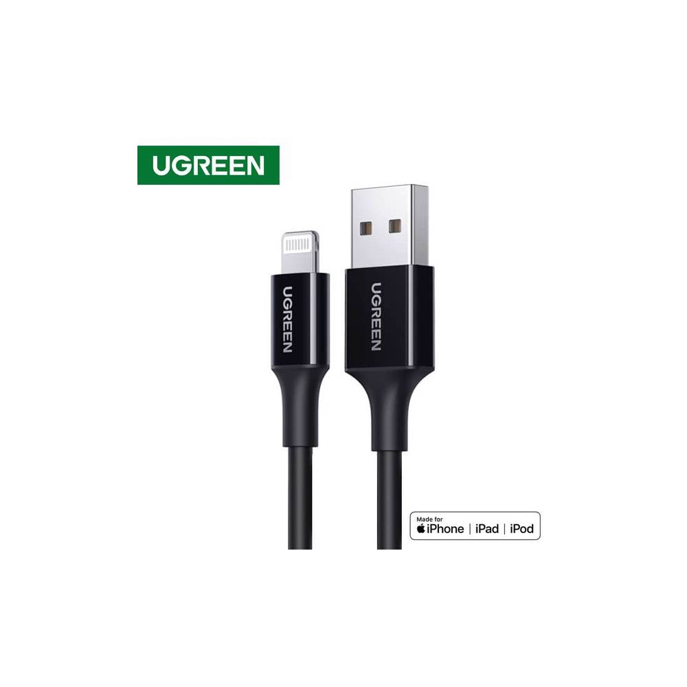 UGREEN US155, MFi, USB to Lightning, 1m, Black