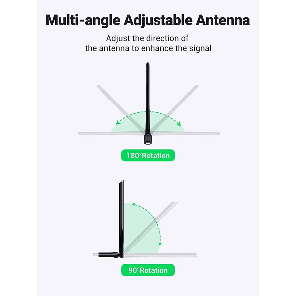 UGREEN CM496, Wifi Adapter, Black — 2