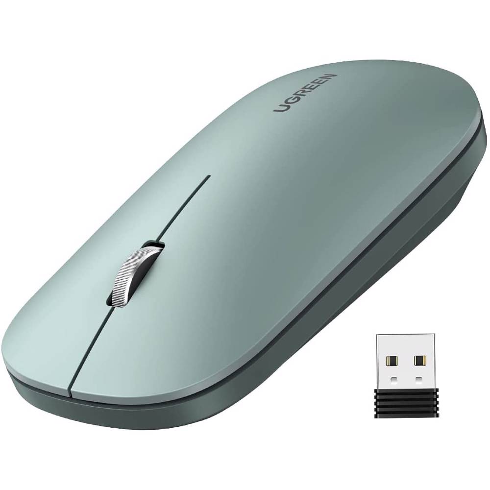 UGREEN MU001 Wireless 2.4G Slim Silent Mouse, 4000DP, Green
