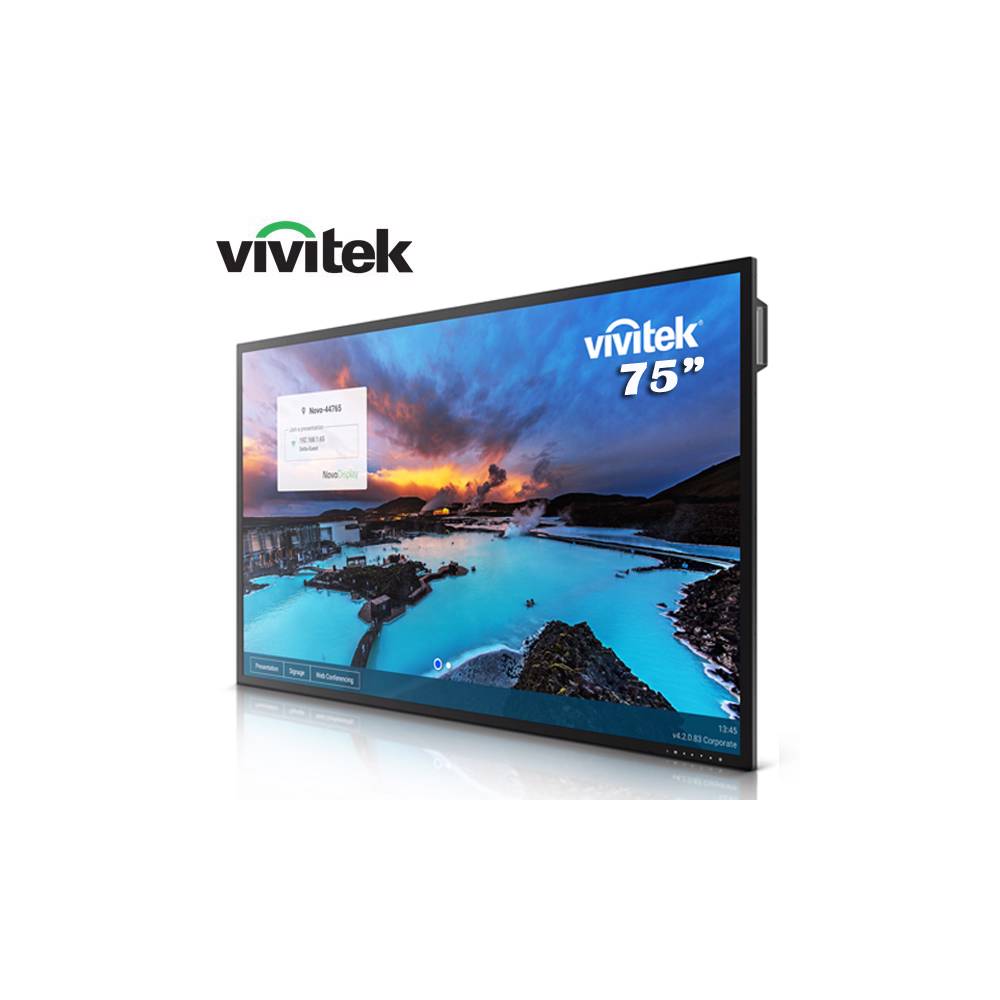 Vivitek NovoDisplay DK751 Panel Size 75” Native Resolution 4K Ultra-HD (3840 x 2160) Android™ v7.1 Speakers 5W x2 (Stereo)