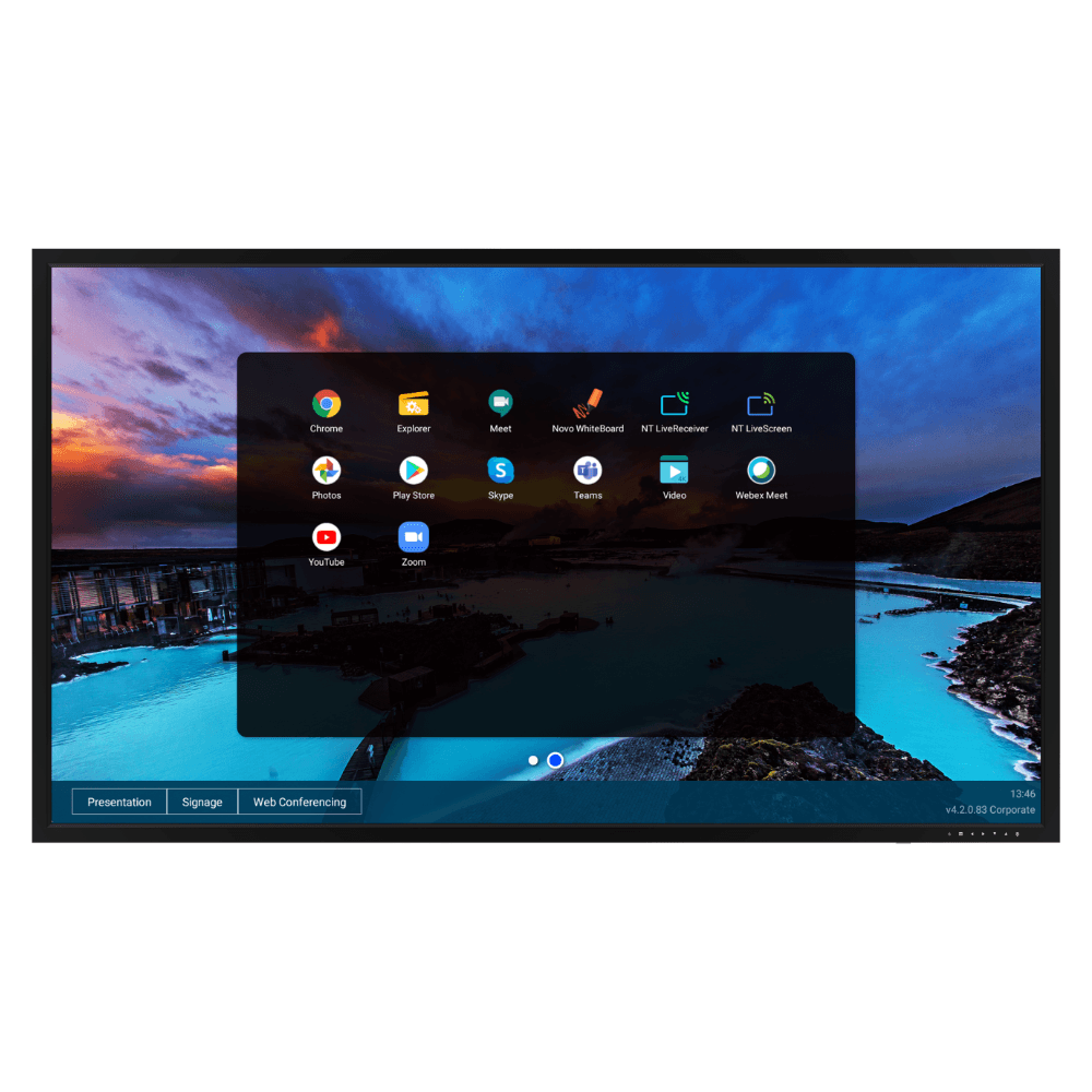 Vivitek NovoDisplay DK751 Panel Size 75” Native Resolution 4K Ultra-HD (3840 x 2160) Android™ v7.1 Speakers 5W x2 (Stereo) — 2