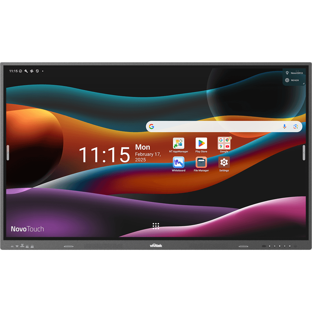 Vivitek EK757i NovoTouch, 75", RAM 16GB, 128GB, Android 14, Smart Board, Grey